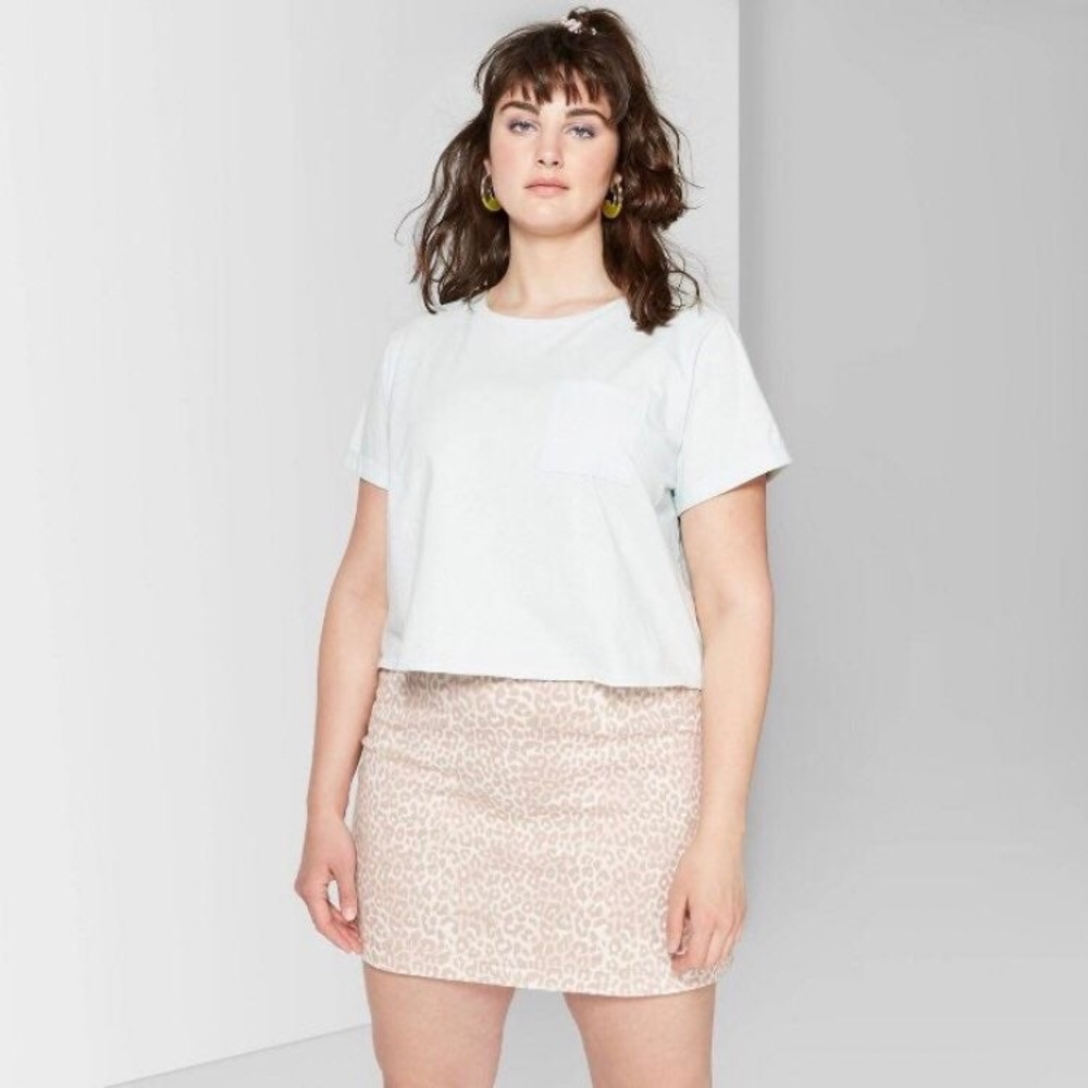 Wild Fabel Pink Cheetah Print Mini Skirt
